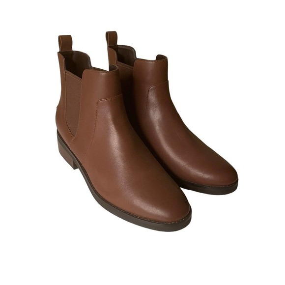 Cole Haan Nora Leather 11B Ankle Pull On Chelsea Boots Shoes Flat Waterproof - Picture 1 of 8
